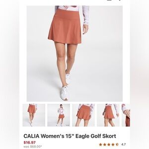 CALIA by Carrie Underwood Terracotta Skort